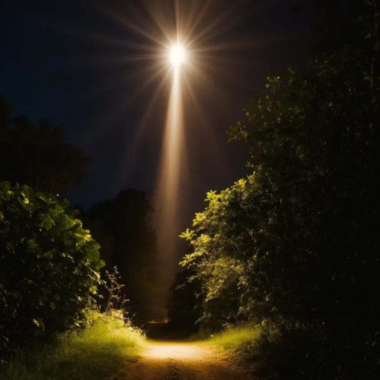 Night city street with modern LED lighting installation demonstrating sustainable urban illumination