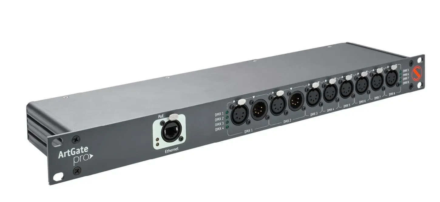 The Bidirectional DMX<->ArtNet/sACN converter has one Ethernet ports Sundrax Entertainment