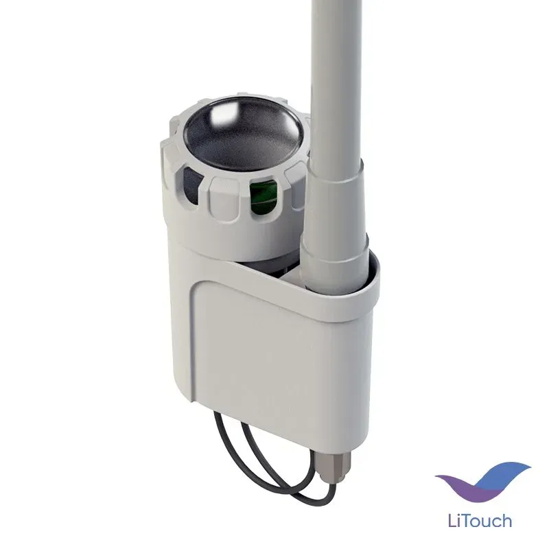 Ultra compact IoT Gateway for wireless street lighting management, partial side view