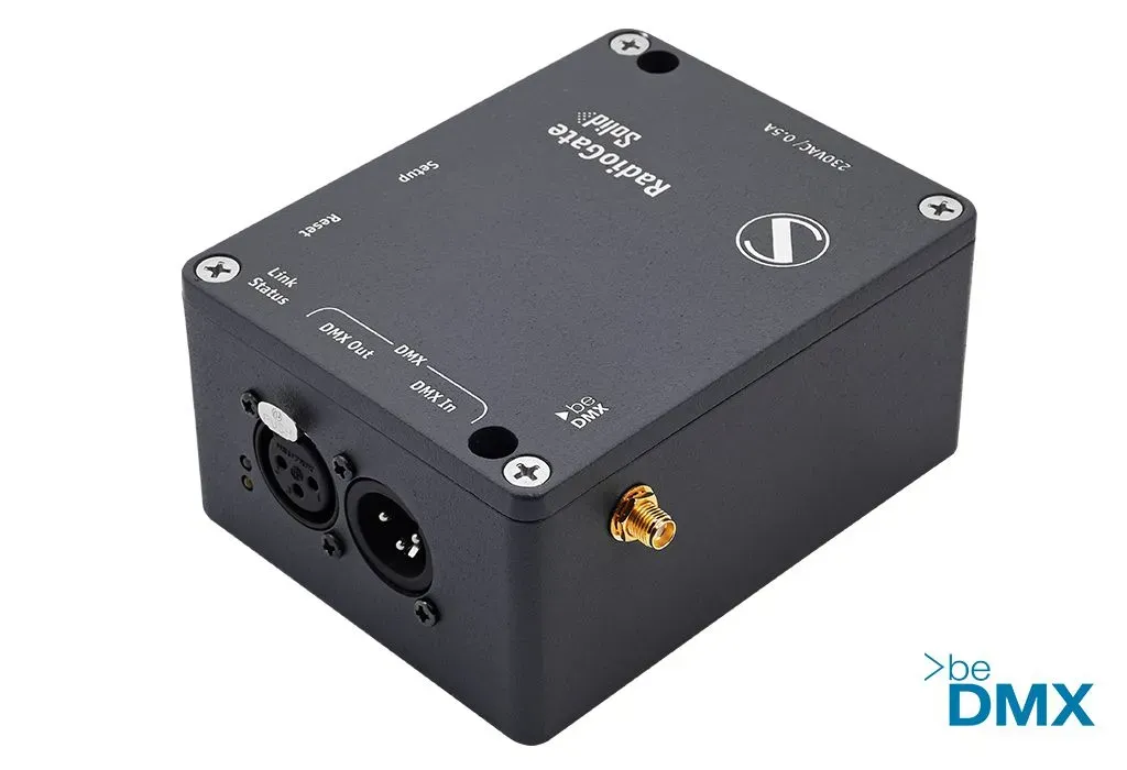 RadioGate Solid Wireless DMX transceiver for indoor installation Sundrax Entertainment
