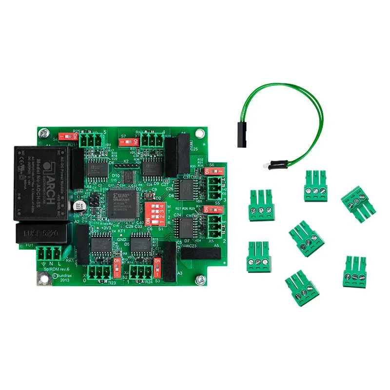 PCB dual-zone optically isolated DMX splitter RDM hub Sundrax Entertainment