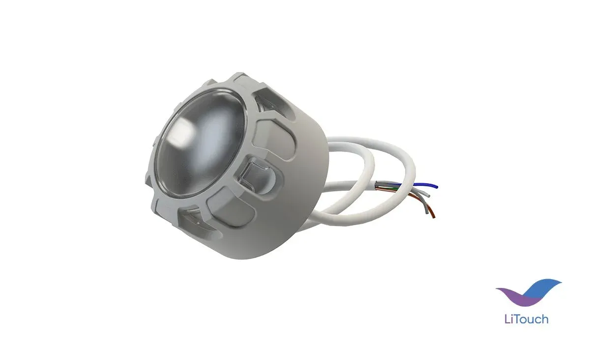 LiTouch wireless (868/915 MHz) street light luminaire controller with connection via wire