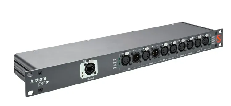 ArtGate Pro The Bidirectional DMX<->ArtNet/sACN converter has one Ethernet ports Sundrax Entertainment