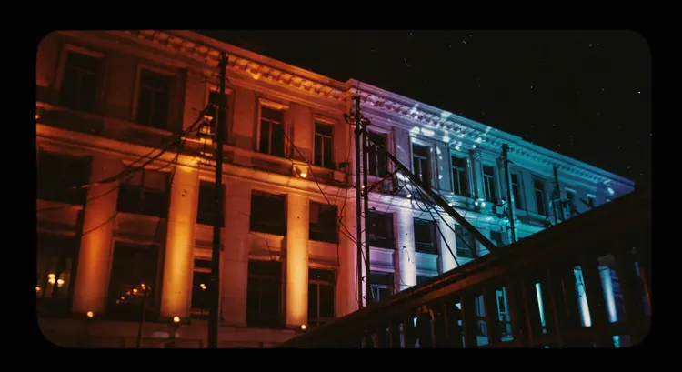 Dimming for Facade Texture Lighting mooth dimming highlights brick facade texture under evening architectural lighting