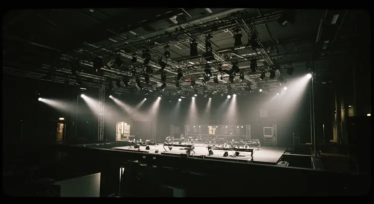 Close-up of lighting fixture with RDM capabilities 