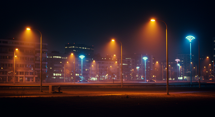 Smart lighting system controlled via IoT network