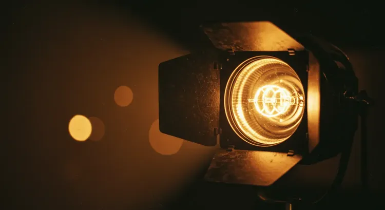 Incandescent light bulb connected to a DMX-controlled dimmer An incandescent bulb wired to a DMX dimmer, showcasing how traditional lighting can be integrated into a digital lighting system for precise brightness control