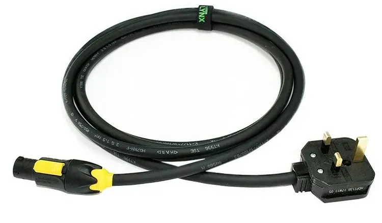 powerCON TRUE1 to Type G power cable, 1.5m A 1.5m power cable for connecting powerCON TRUE1 devices to Type G sockets, ideal for UK and related regions.