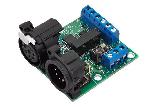 PCB optically isolated DMX repeater, booster, distributor for DMX Sundrax Entertainment